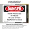 Signmission Room Protected By Fm200 In Case Of Fire Danger Sign, Vinyl Decal, 7in W x 5in L, 2PK OS-2PACK-DS-D-57-L-2271 - alternate 4
